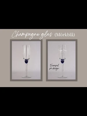 1 Champagne Glas - 1 unikt Champagne glas✨Skriv i dm för design/ text! Priset är fast💕