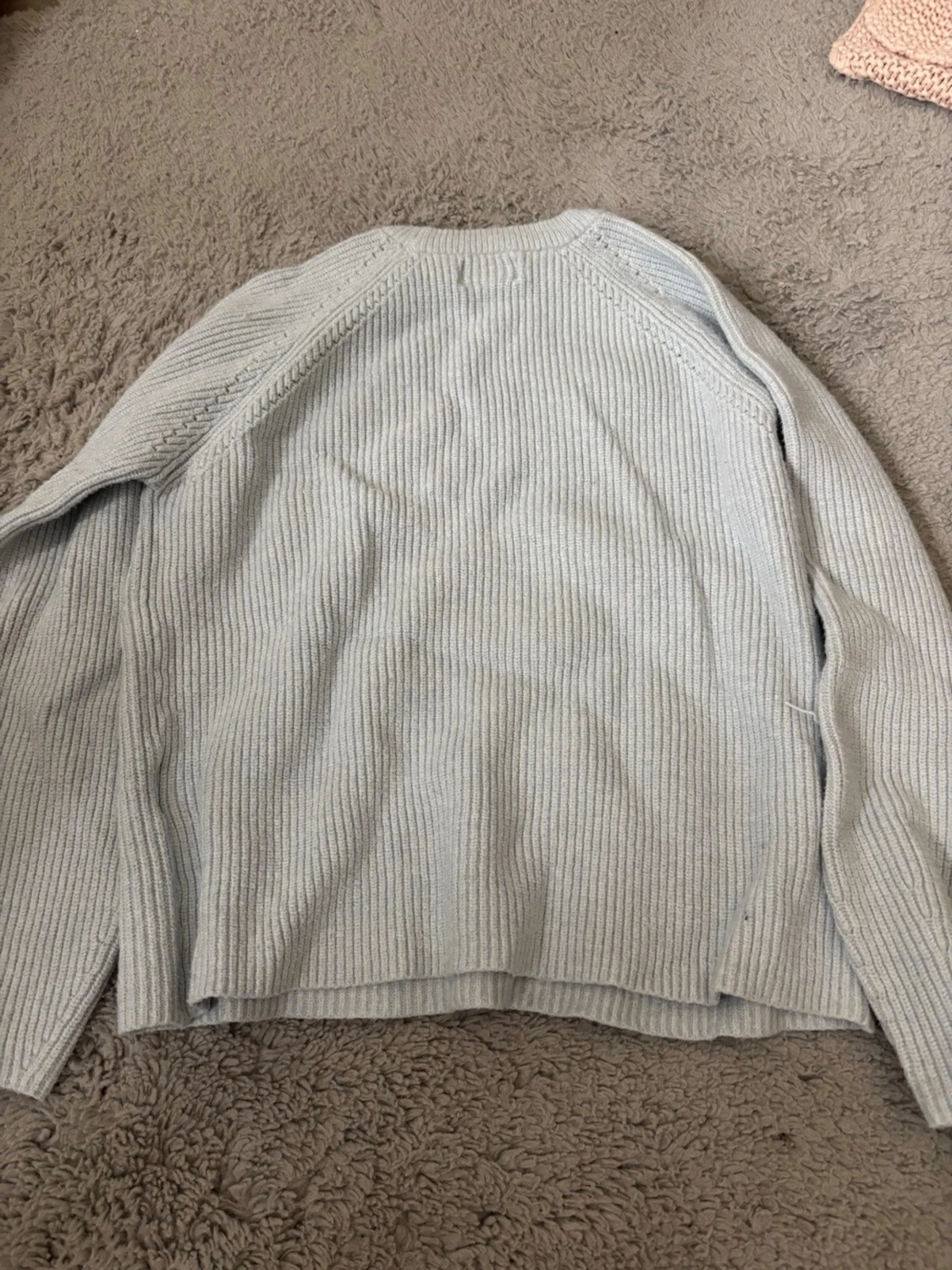 Ljusblå stickad tröja - 1