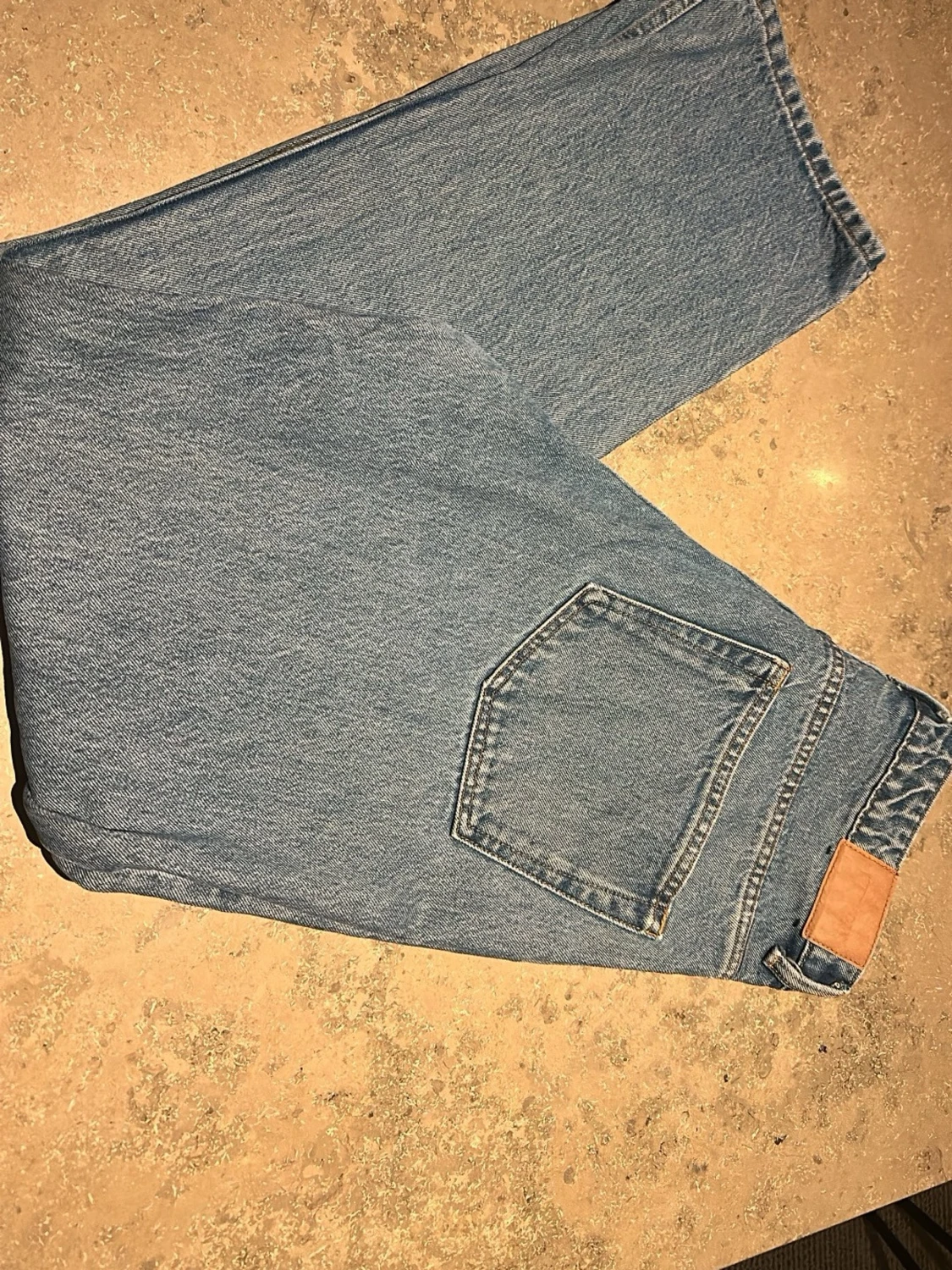 Blå raka jeans i klassisk modell - 2