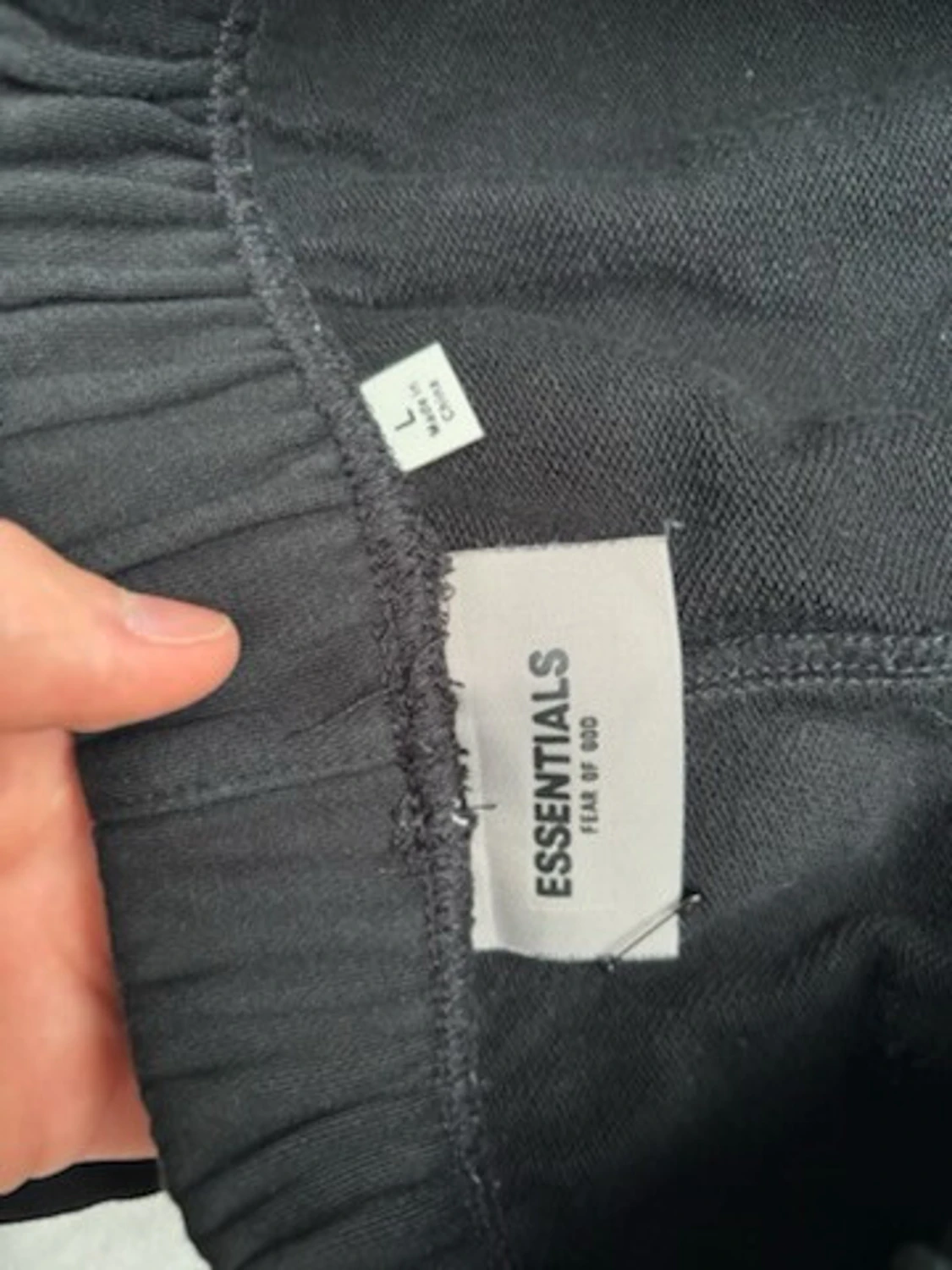 Svarta Essentials shorts med snörning - 2