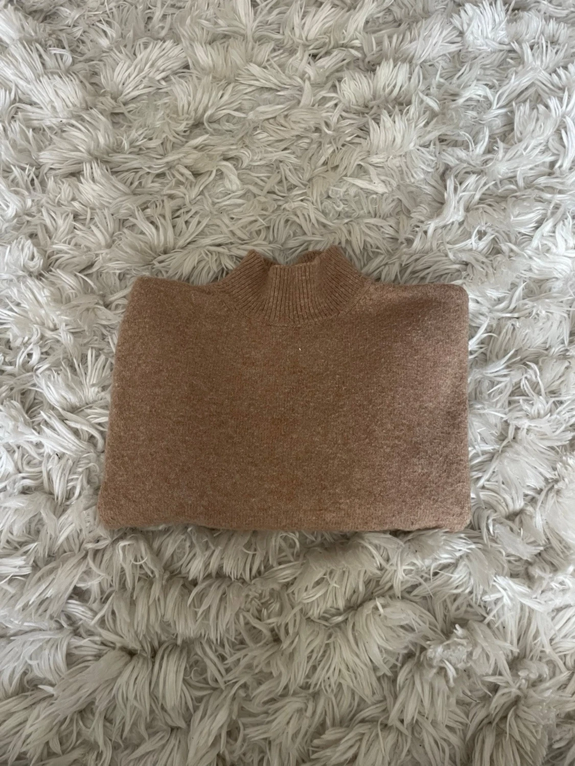 Beige stickad polotröja - 3