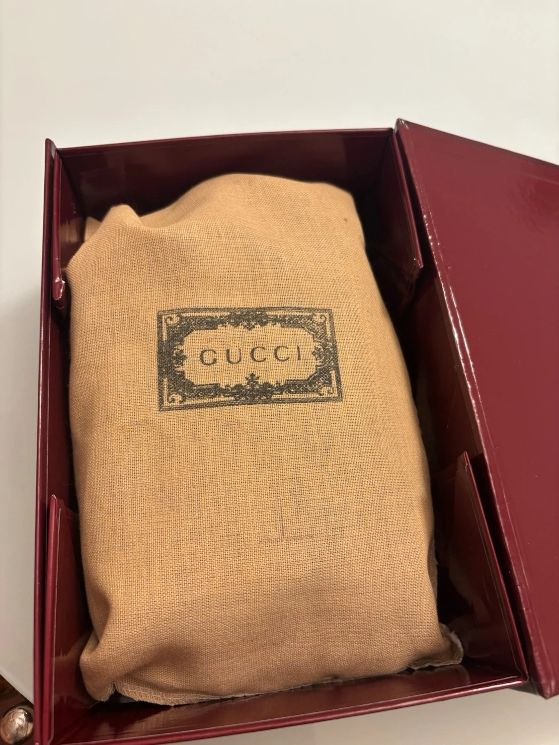 Gucci beige magväska med monogram - 1