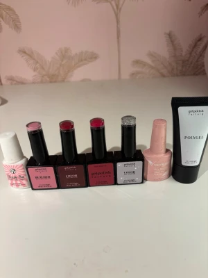Gellack i olika färger, polygel, nagellim  - Säljes som paket! 