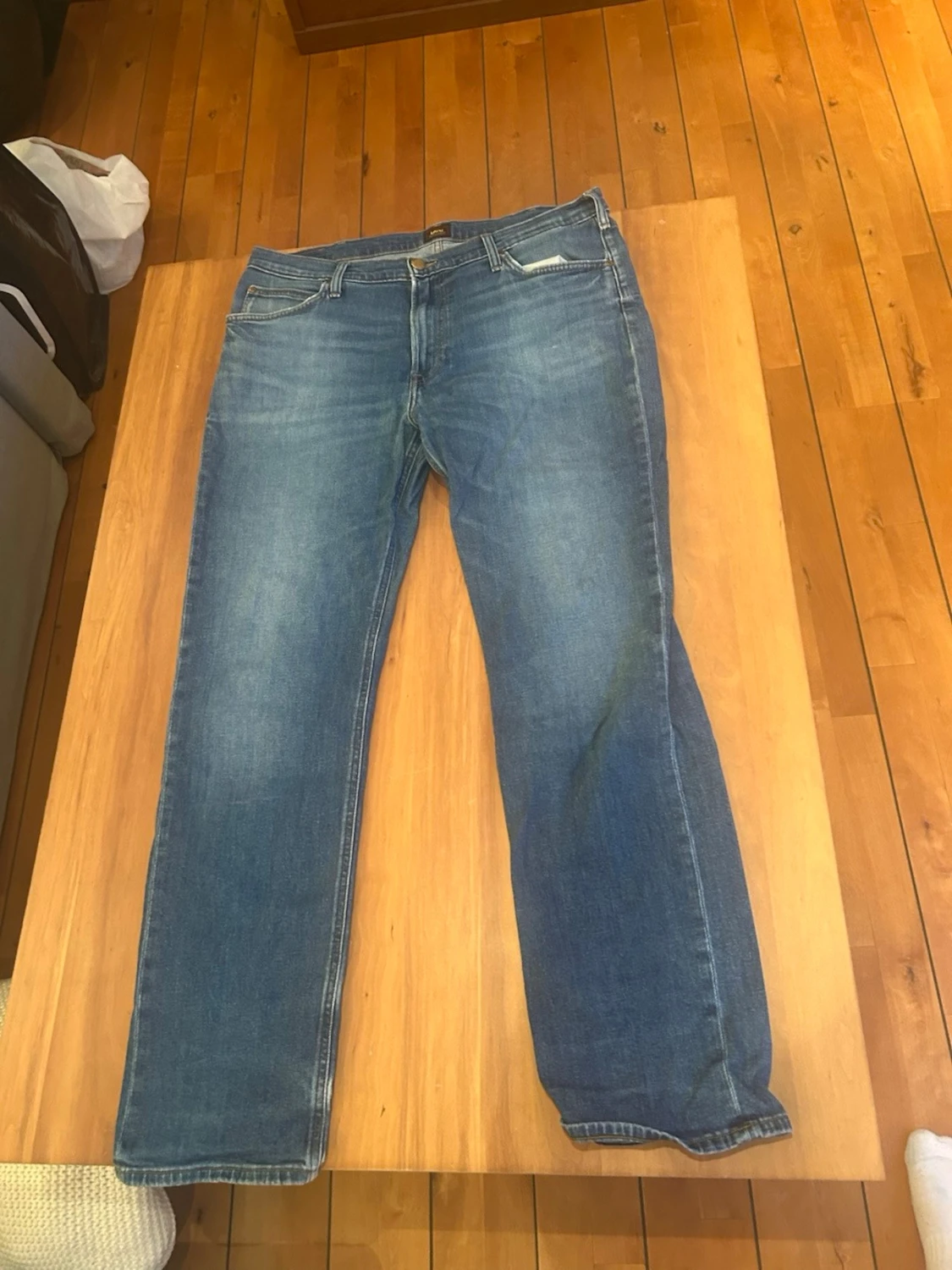 Blå raka jeans från Lee
