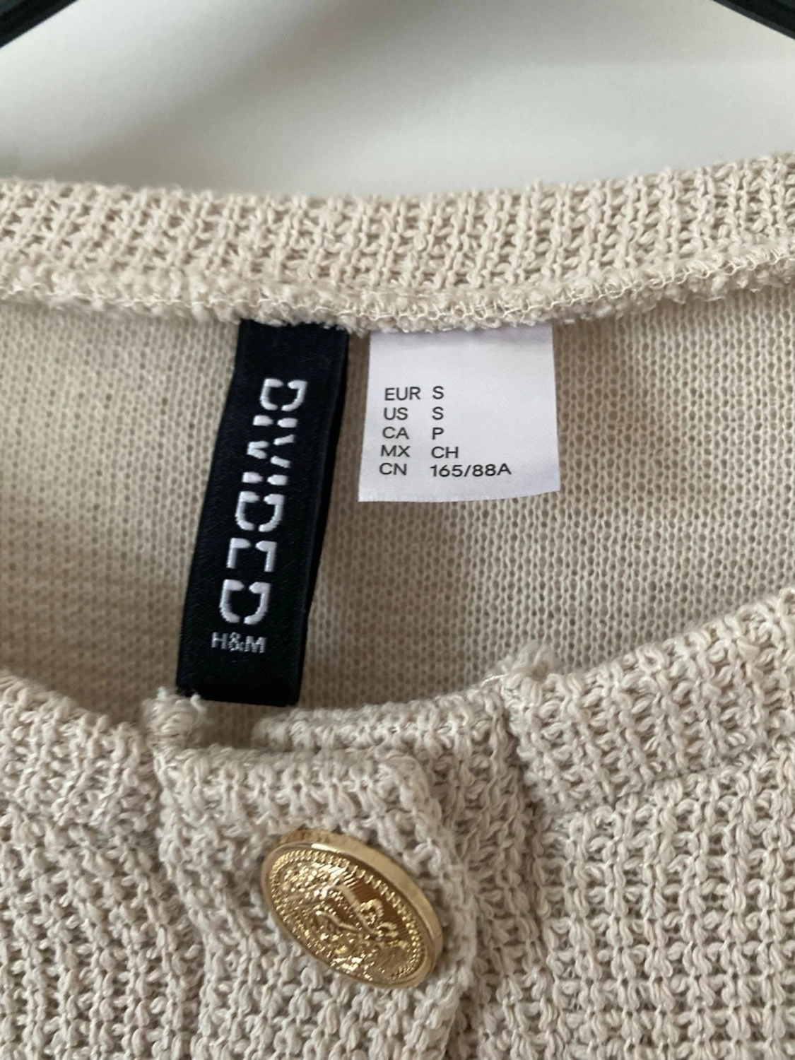 Beige stickad kofta från H&M - 2