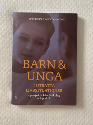 Barn & unga i utsatta livssituationer - Kurslitteratur om barn och unga i utsatta livssituationer, med perspektiv från forskning och praktik. Boken har ett mörklila omslag med orange text och är skriven av Linnéa Bruno och Zulmir Bečević. Passar för studier inom socialt arbete, sociologi och pedagogik. Superfint skick, inga vikta sidor eller anteckningar 🌸