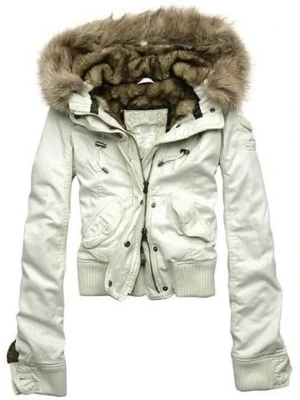 Abercrombie & Fitch Incredibly Rare Vintage Pinterest Famous Casey Jacket - ♡ Gorgeous incredibly rare vintage Pinterest famous cream coloured Casey Jacket from Abercrombie & Fitch 2006 F/W Collection. ♡ In excellent condition for its age! ♡ Fits small/medium ♡ Comes with brand new fluffy faux furhood with buttons sewed on. ♡ I paid a lot for this including shipping, VAT and custom duties hence the price.  ♡ Has an incredibly small, invisible black dot at the bottom (see picture) ♡ Pit to pit: 49 cm ♡ Top to hem length: 55 cm ♡ Sleeve length: 62 cm