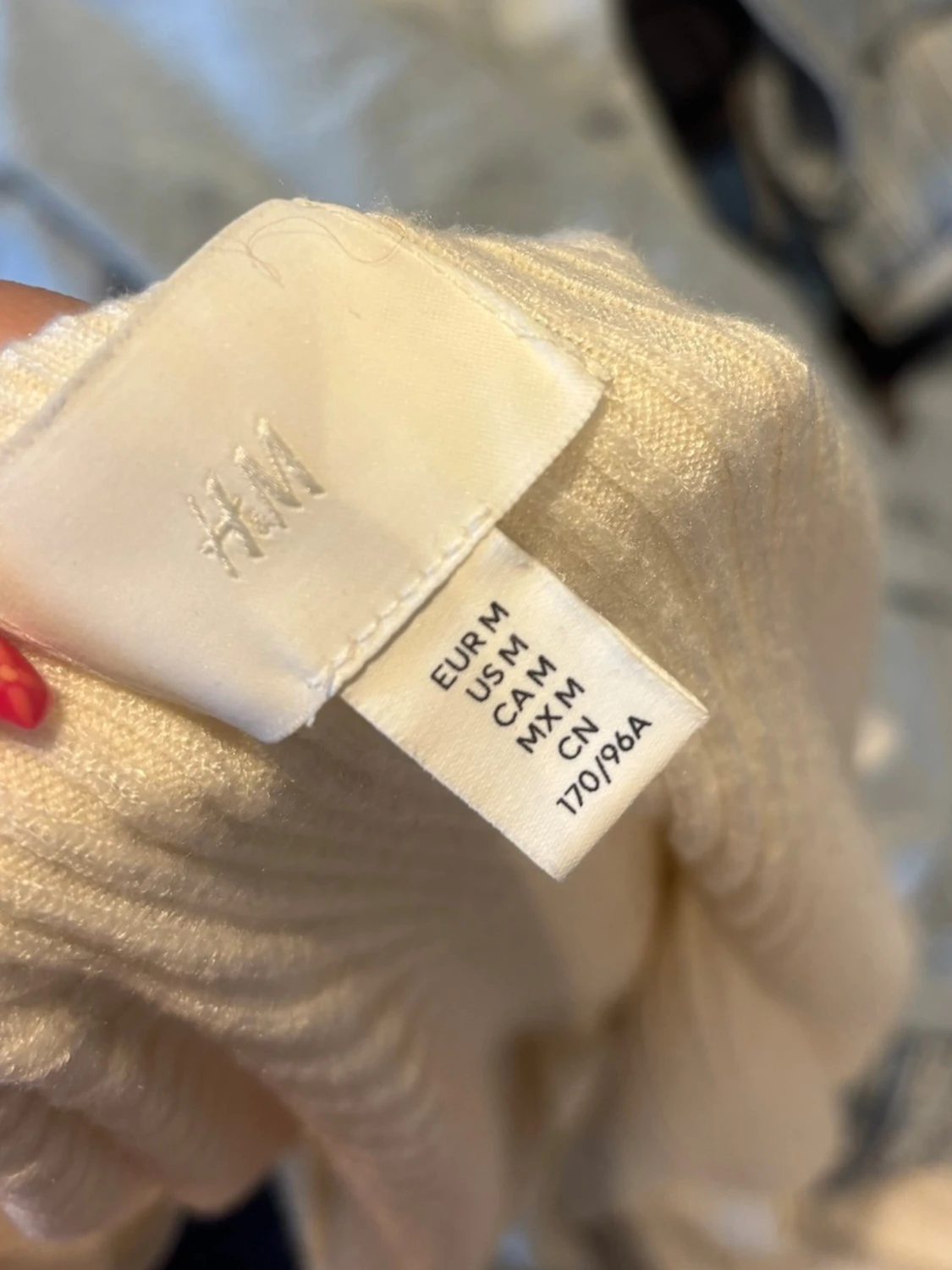 Offshoulder ribbad topp från H&M - 1