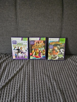 Xbox 360 Kinect spelpaket (3 st) - Säljer tre Xbox 360-spel för Kinect: Kinect Sports, Kinect Adventures och Kinectimals. Alla spel är kompletta och i bra skick