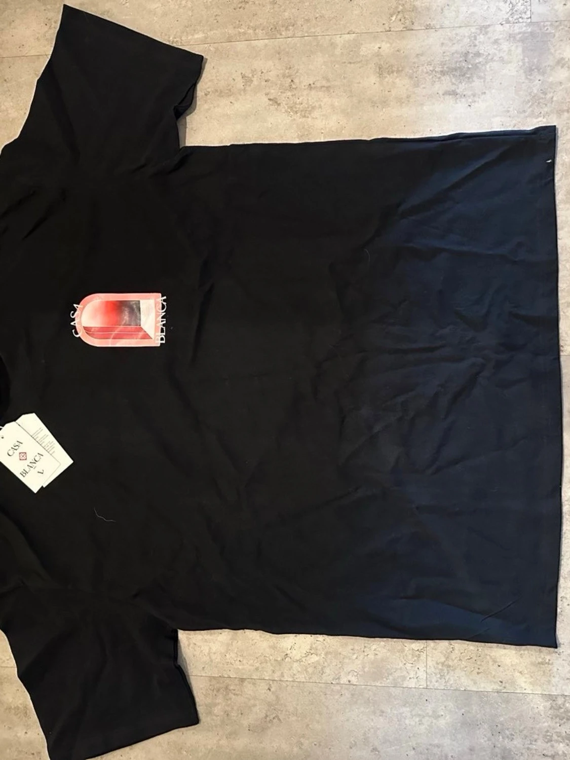 Svart Casa Blanca t-shirt med tryck - 1