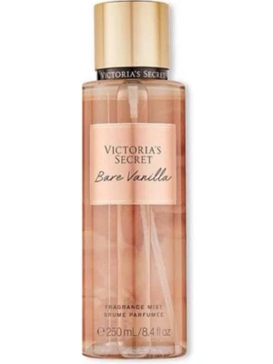 Victoria's Secret Bare Vanilla mist - En lyxig parfymmist från Victoria's Secret i doften Bare Vanilla. Flaskan är transparent med en beige-guldig ton och har ett elegant guldigt lock. Perfekt för dig som älskar söta och mjuka vaniljtoner.