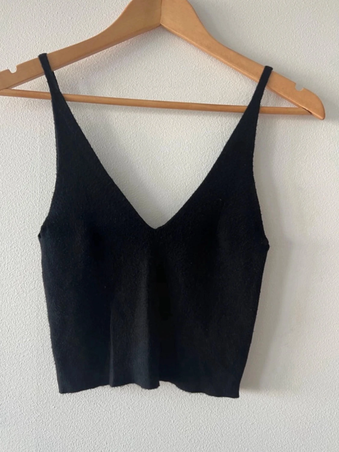 Svart stickad linnetopp - 1