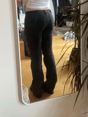 Svarta bootcut jeans från Lee. - Säljer ett par svarta bootcut jeans med låg modja. Det är från märket Lee i st w25🤍