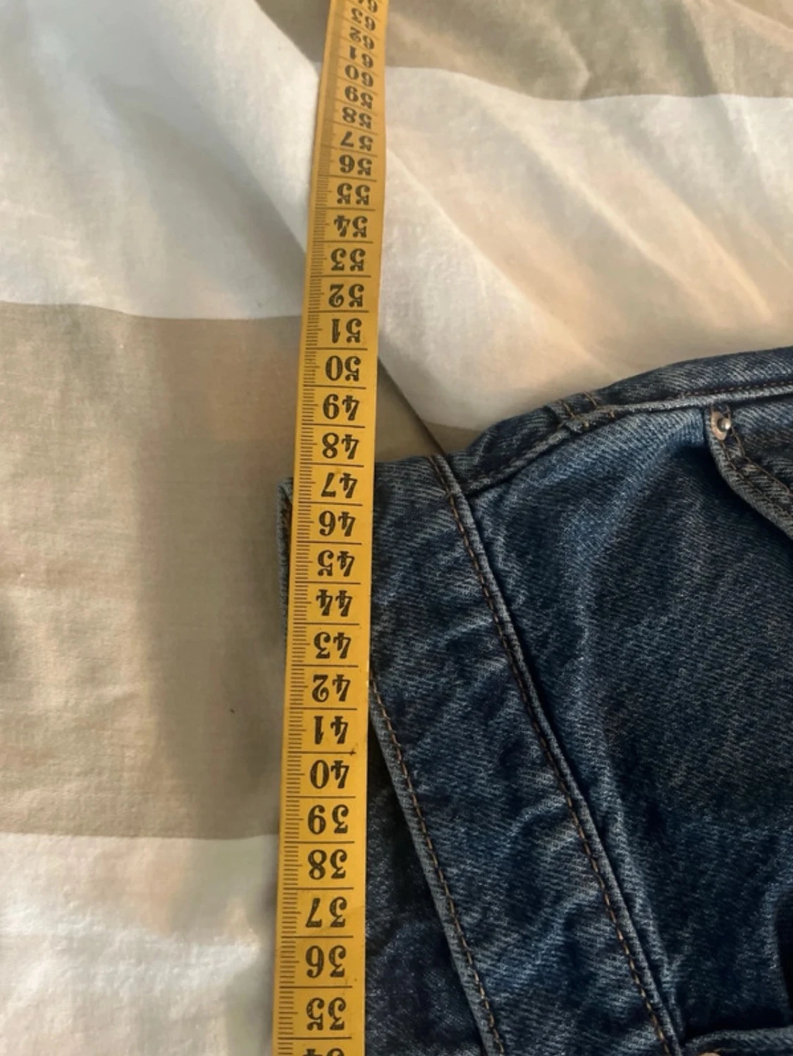 Mörkblå raka jeans - 4