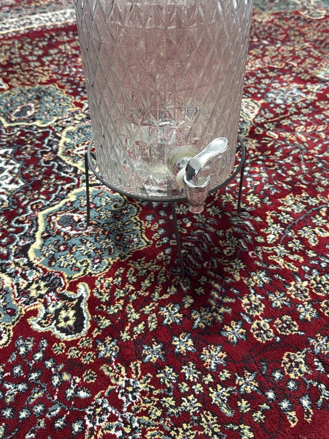 Glasbehållare med tappkran och ställning - 3