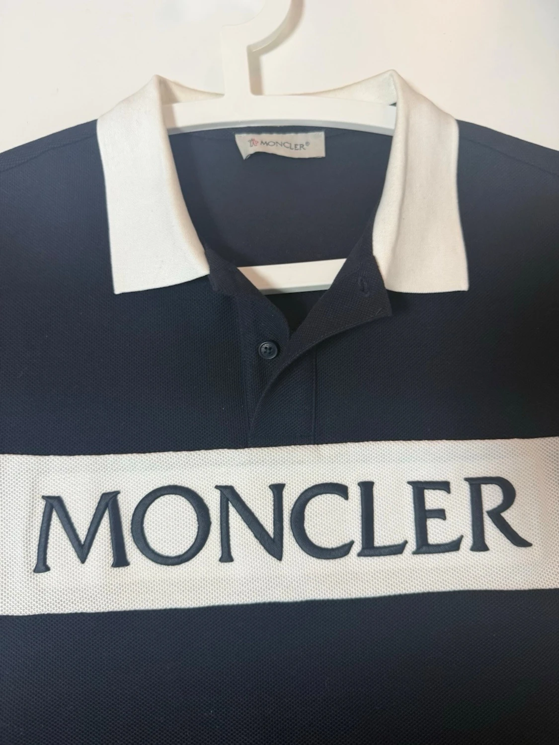 Moncler pikétröja med logga - 1