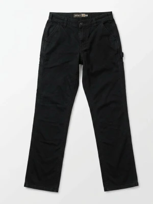 Carhartt Rugged Flex Loose Fit Canvas Work Pant – Stl 4 (S) - Säljer ett par superfina svarta Carhartt arbetsbyxor i modellen BN2080-W / 102080. Det är en dammodell med "Loose Fit" som ger den rätta baggy looken utan att sitta för pösigt i midjan. Byxorna är gjorda i kraftig canvas men har Rugged Flex®-teknologi, vilket innebär att de har lite stretch för maximal komfort och rörlighet. • Märke: Carhartt • Modell: Rugged Flex Loose Fit Canvas Work Pant • Färg: Svart (Black) • Storlek: 4 Regular (motsvarar ca 27-28 i midjan / Small) • Skick: Mycket bra