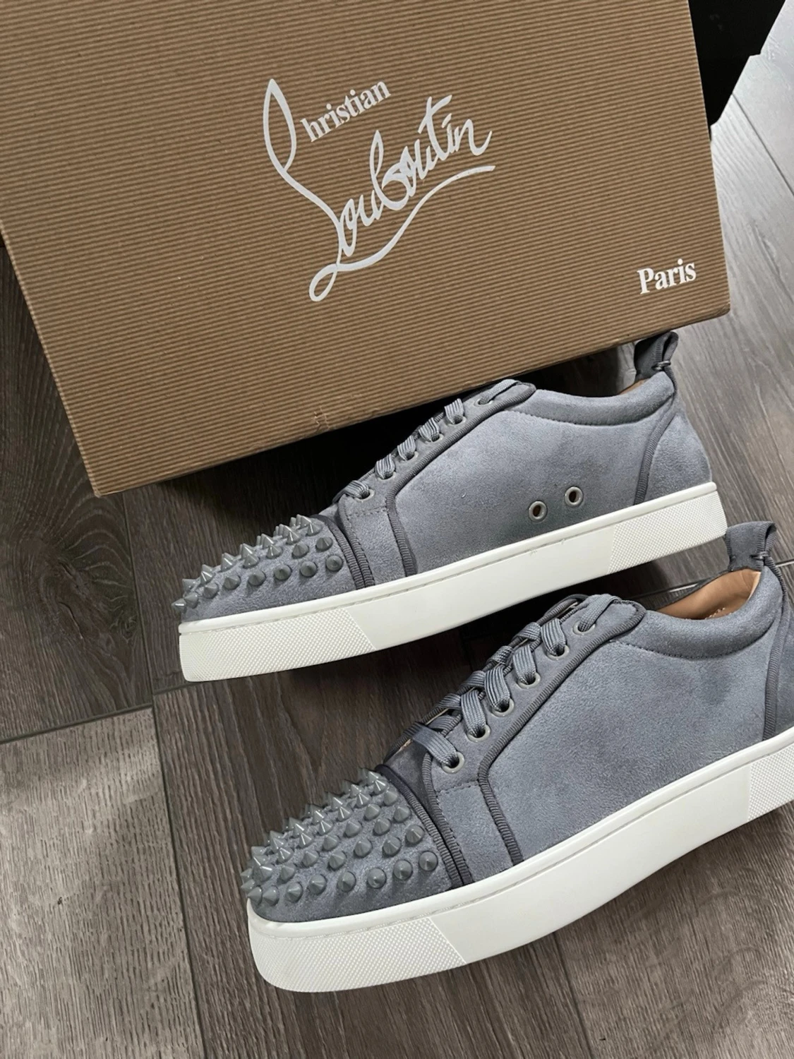 Gråa Christian Louboutin sneakers - 2
