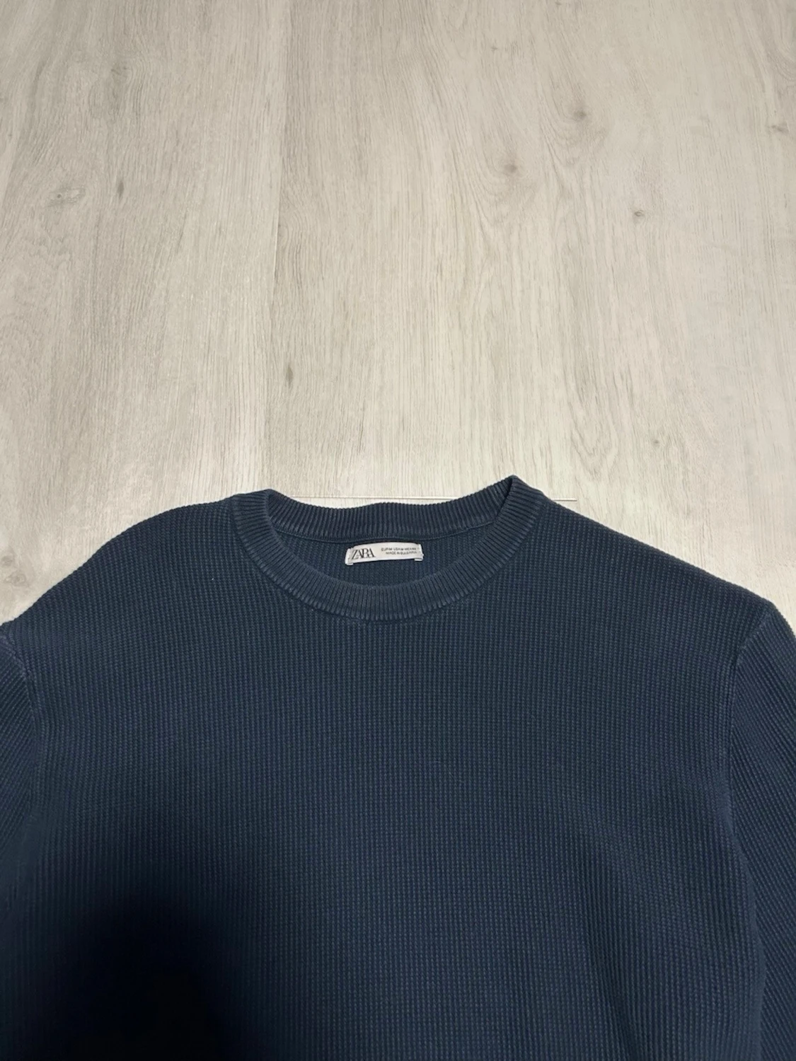 Mörkblå stickad tröja från Zara - 1