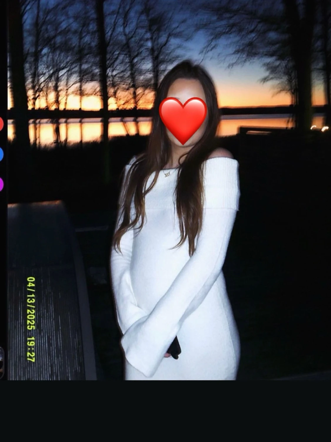 Vit offshoulder långklänning - 2