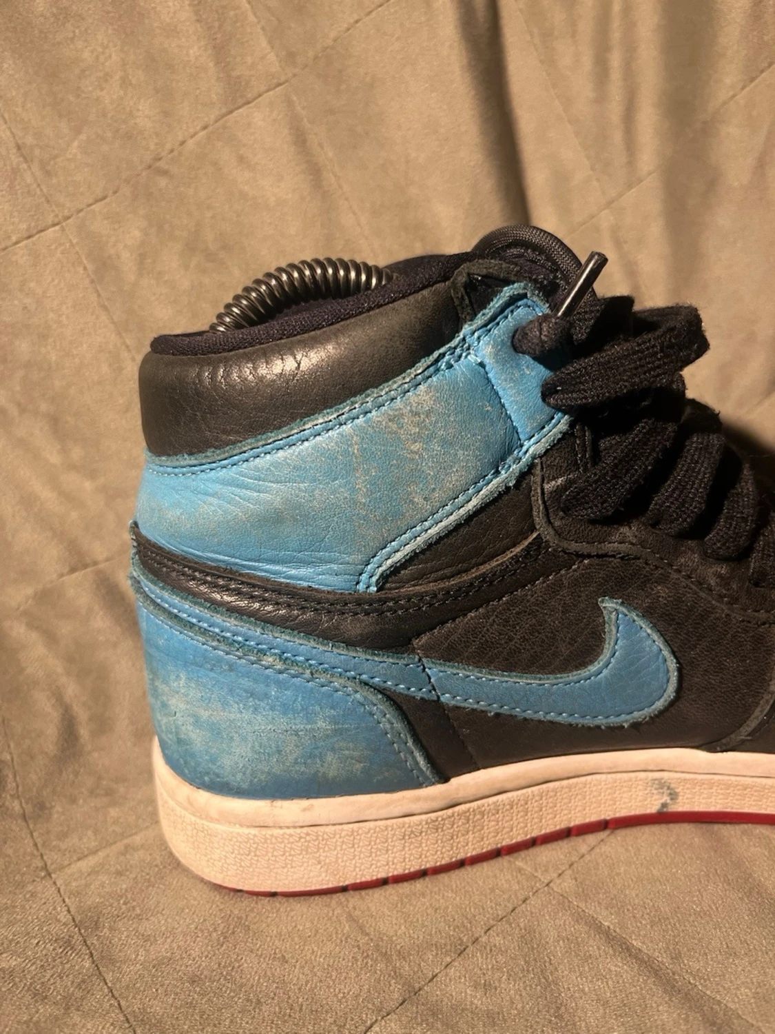 Nike Air Jordan 1 High svart/röd/blå - 4