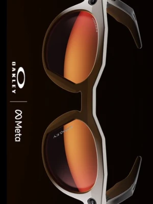 Oakley x Meta solglasögon orange - Snygga solglasögon från Oakley i samarbete med Meta. Modellen har spegelglas i orange och röd ton, samt en robust båge i silverfärgad syntet. Perfekt accessoar för dig som vill sticka ut med en futuristisk look.
