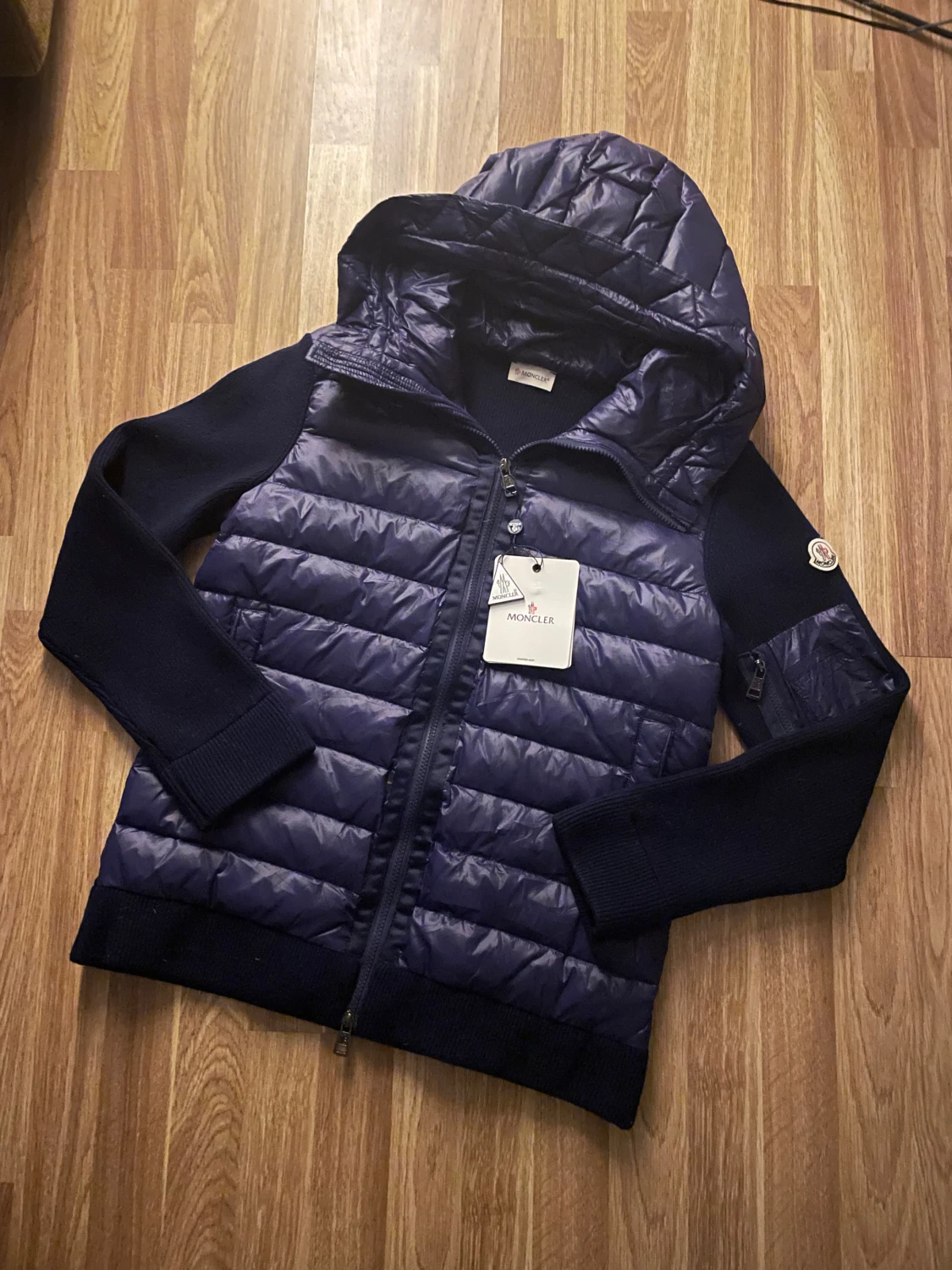 Mörkblå moncler cardigan - 2