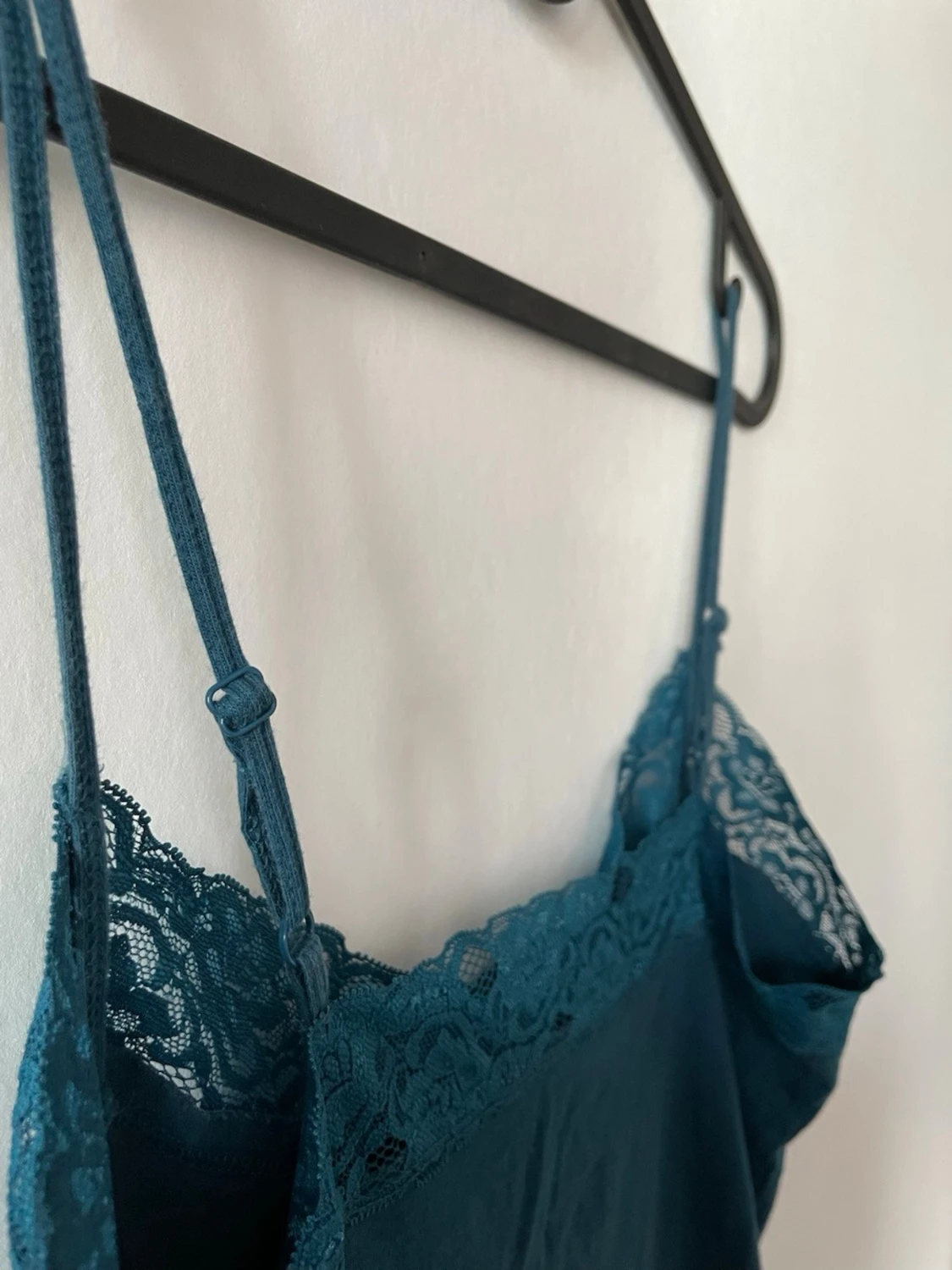 Turkos linnetopp med spetskant - 3