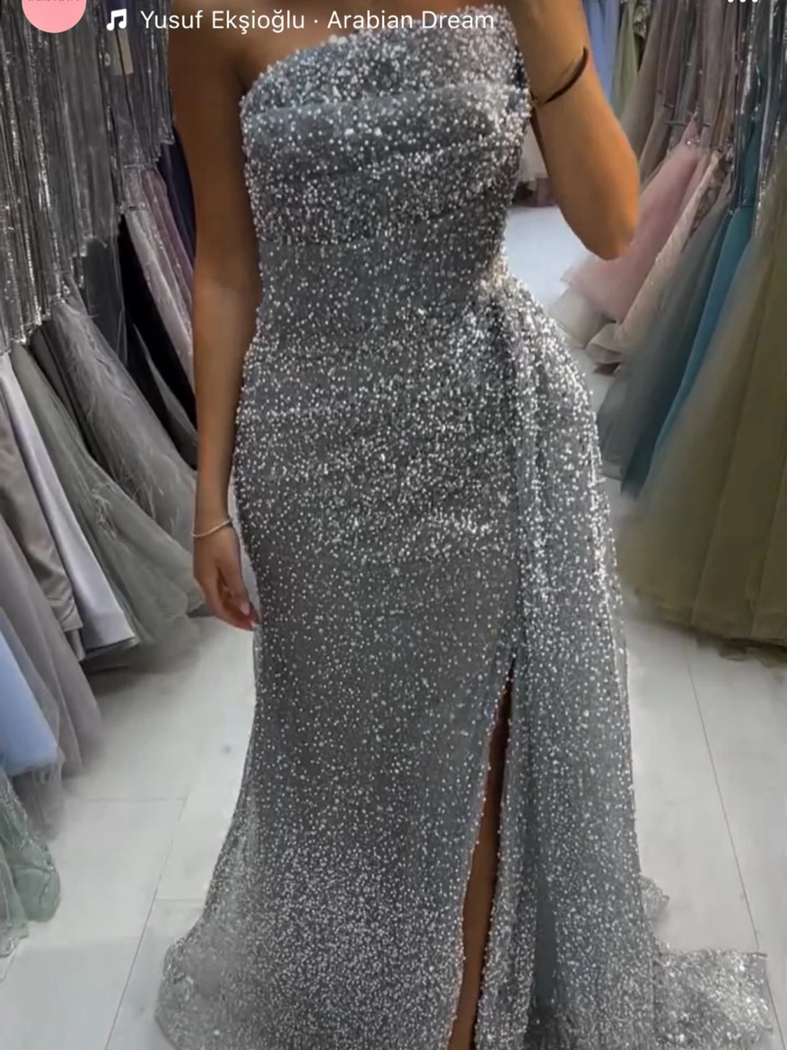 Blå festklänning  - 2