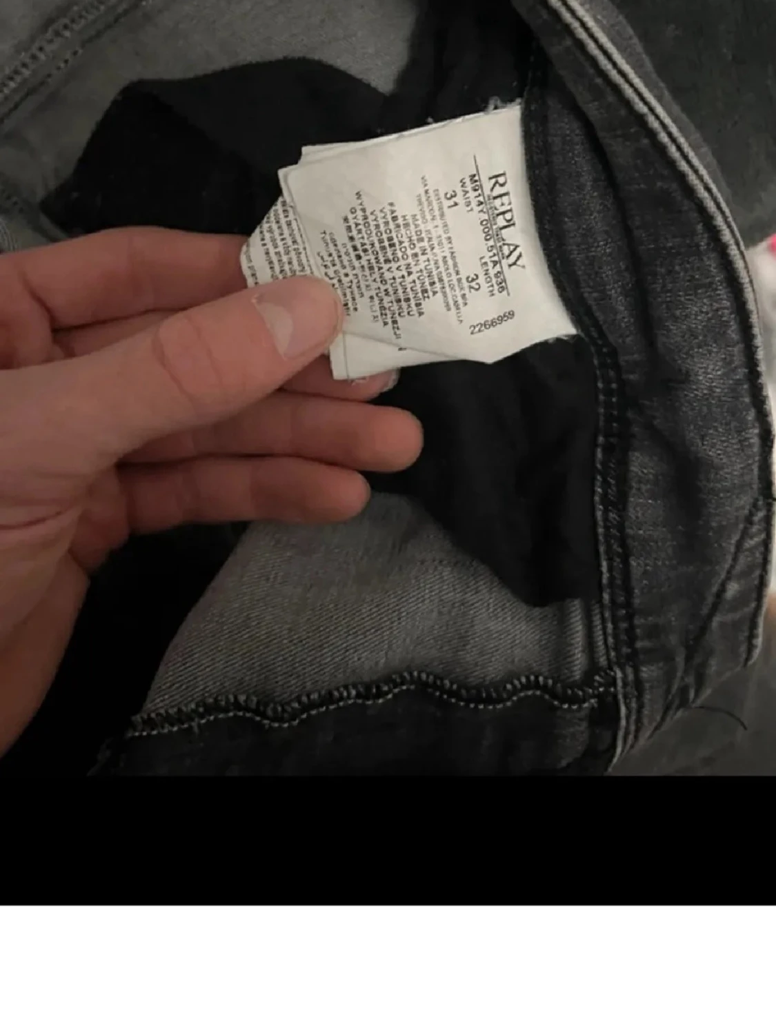 Svarta slim fit Replay jeans - 3