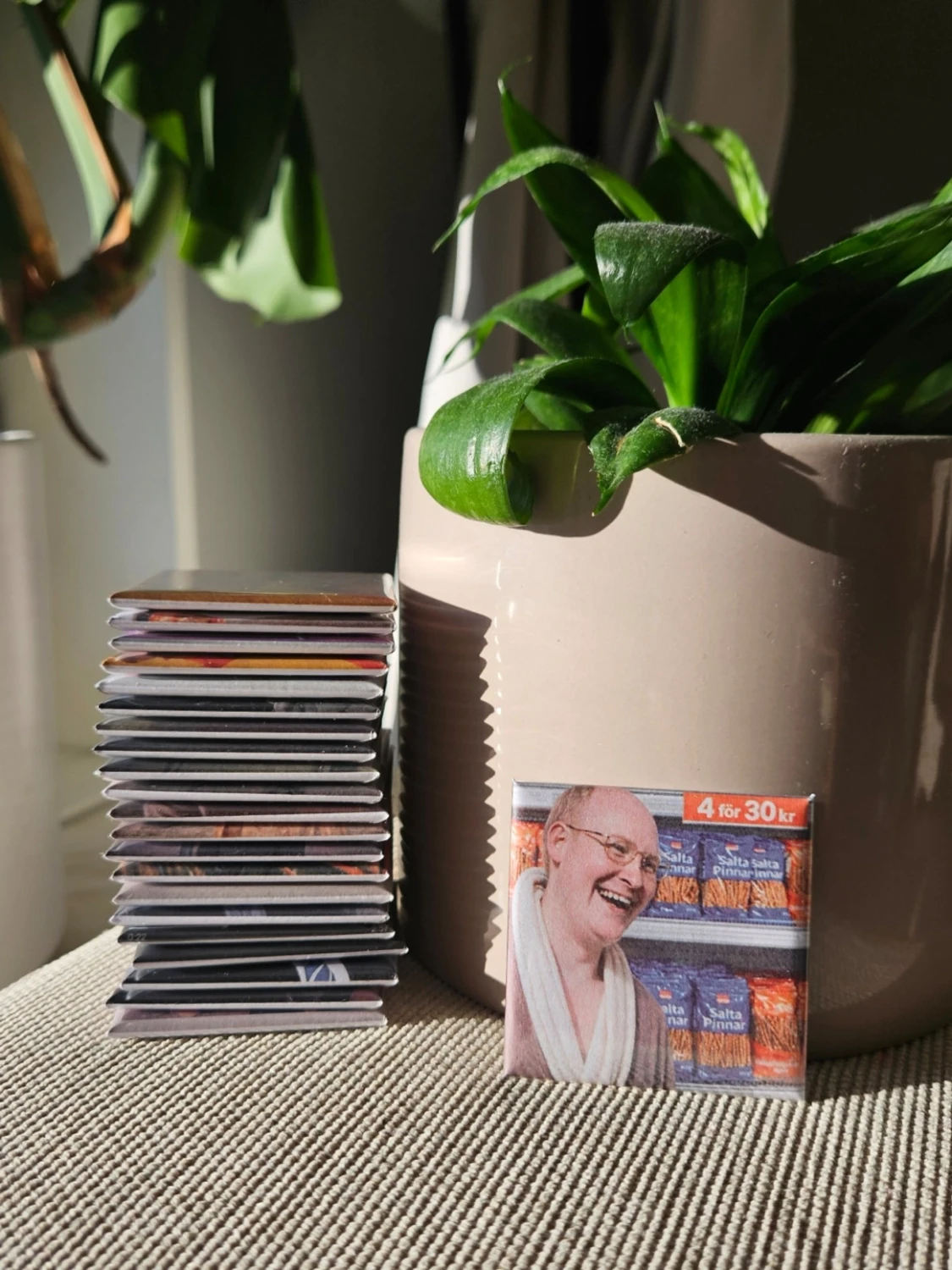 Kylskåpsmagnet med rolig Solsidan tema