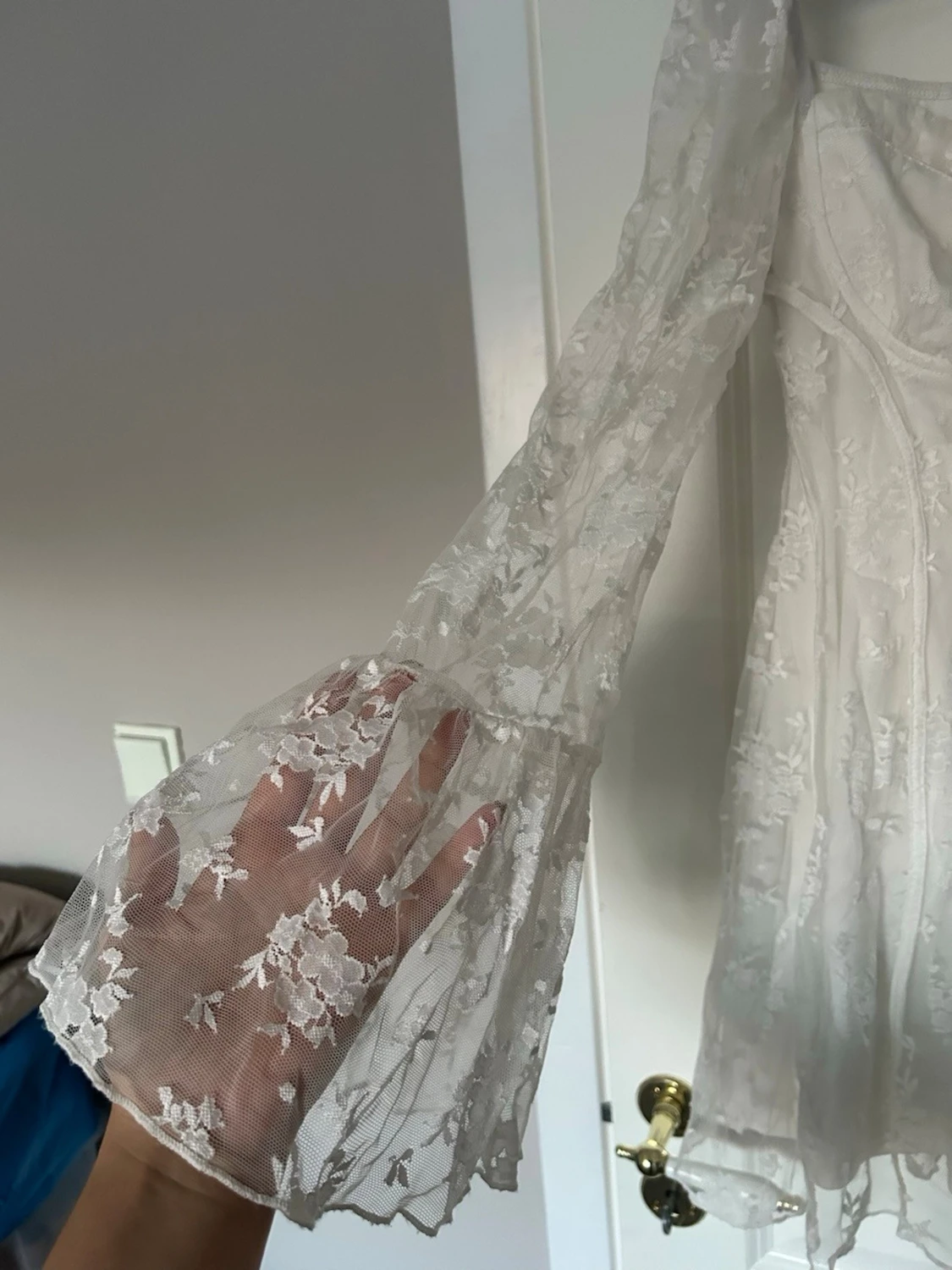 Vit spetsklänning  - 4