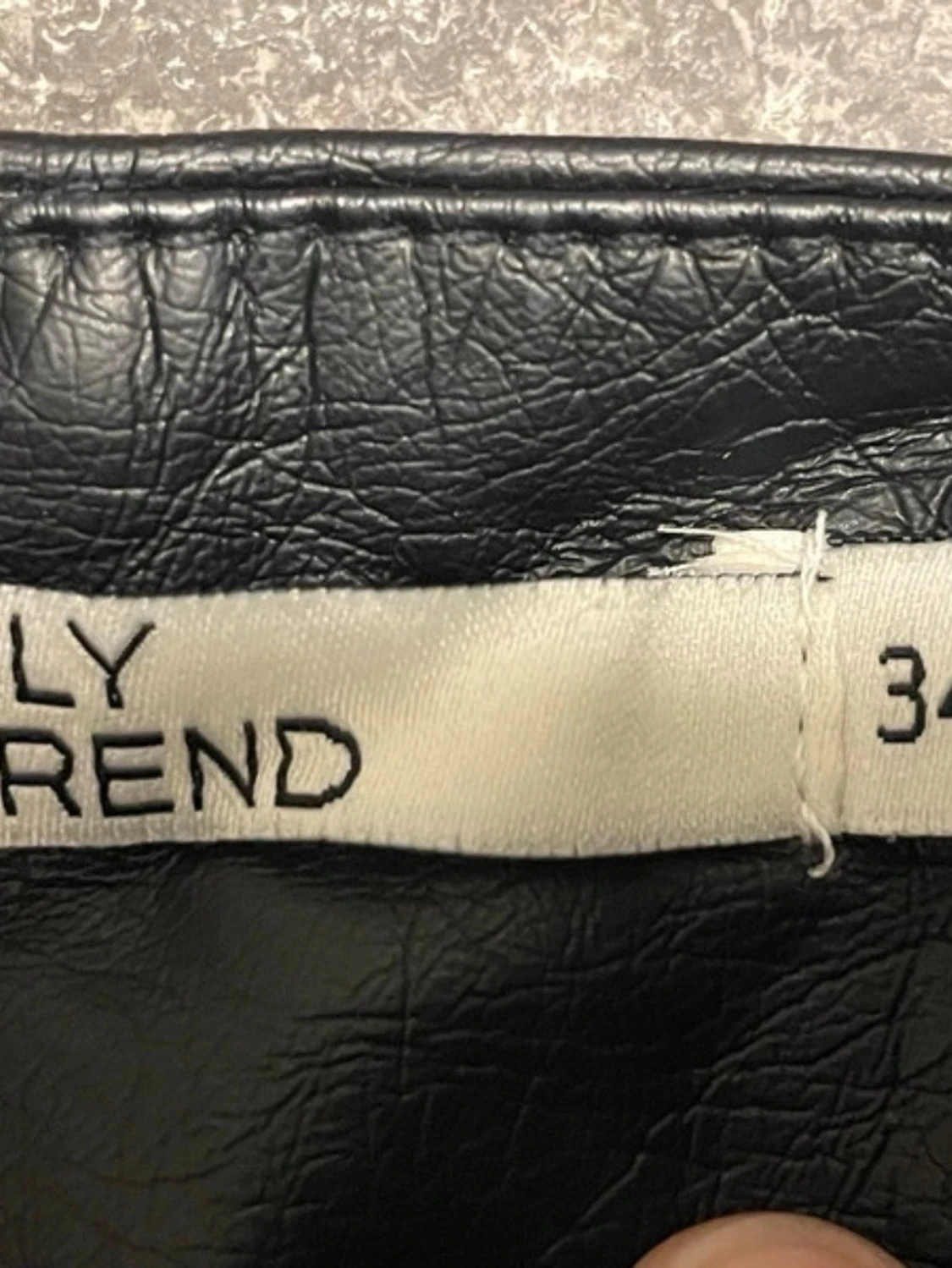 Svart biker miniskirt  med dragkedja - 3