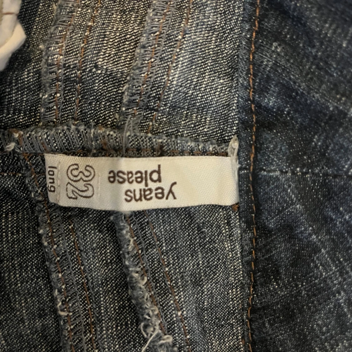 Blå lågmidjade jeans  - 3