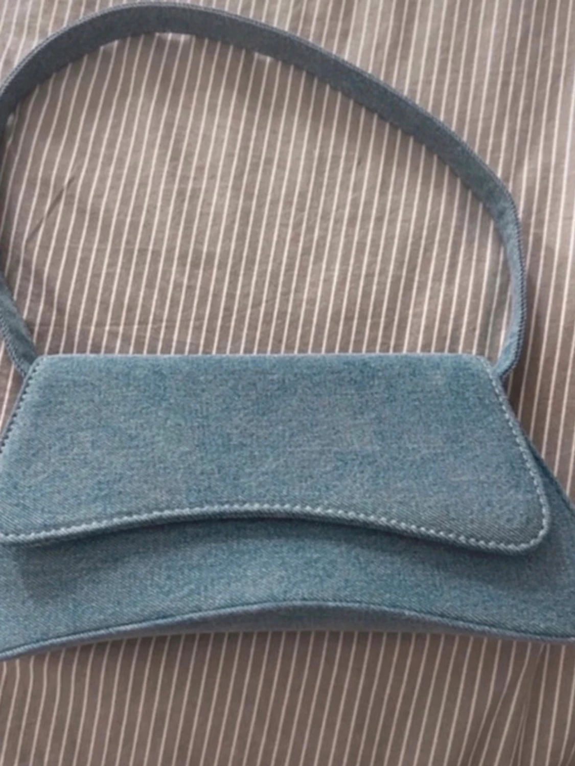 Blå denim handväska Gina Tricot - 4