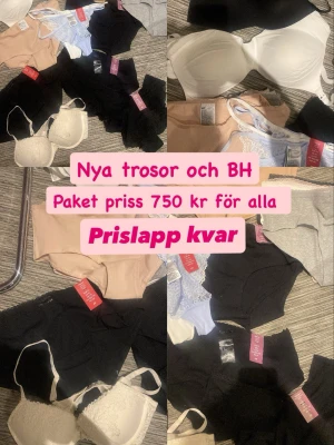 Spetsstring i ljusblått från H&M - Säljer ett par snygga ljusblå stringtrosor från H&M i storlek XL. Trosorna är i spets med låg midja och har en feminin och fräsch look. Perfekta för dig som gillar bekväma men ändå stilrena underkläder. Prislappen sitter kvar.
