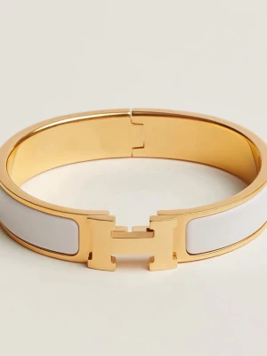 H-armband, vit  - Vit och guld 