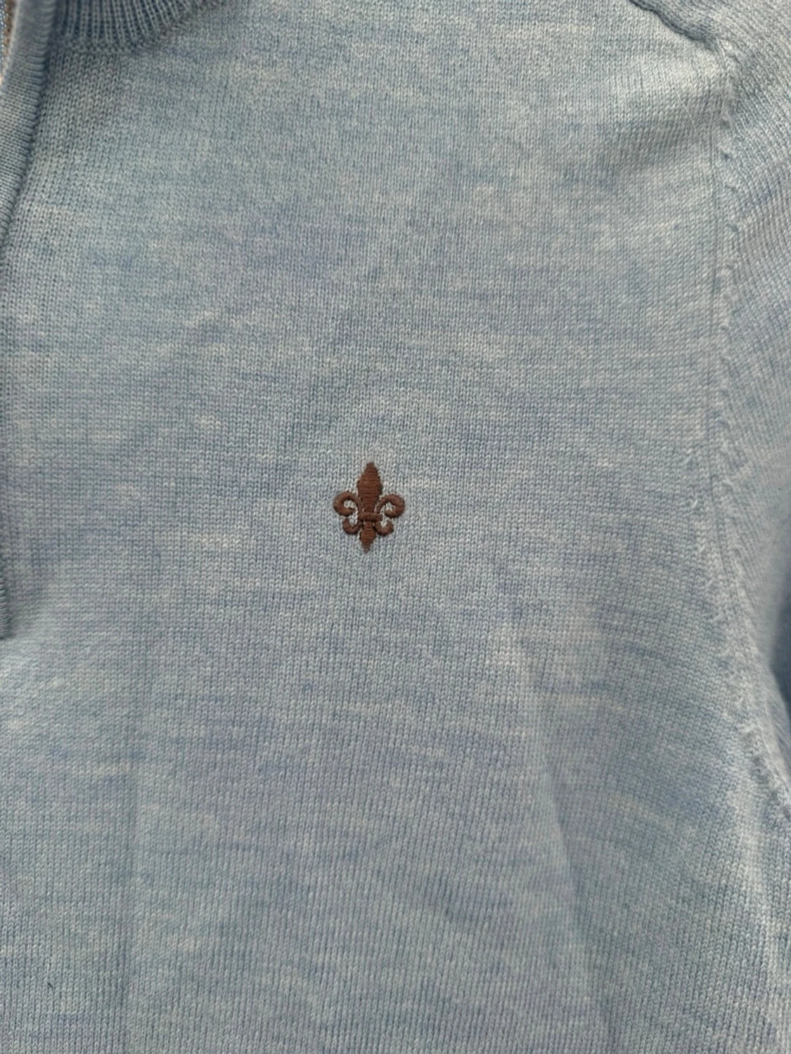 Ljusblå halvzip-tröja Morris - 3