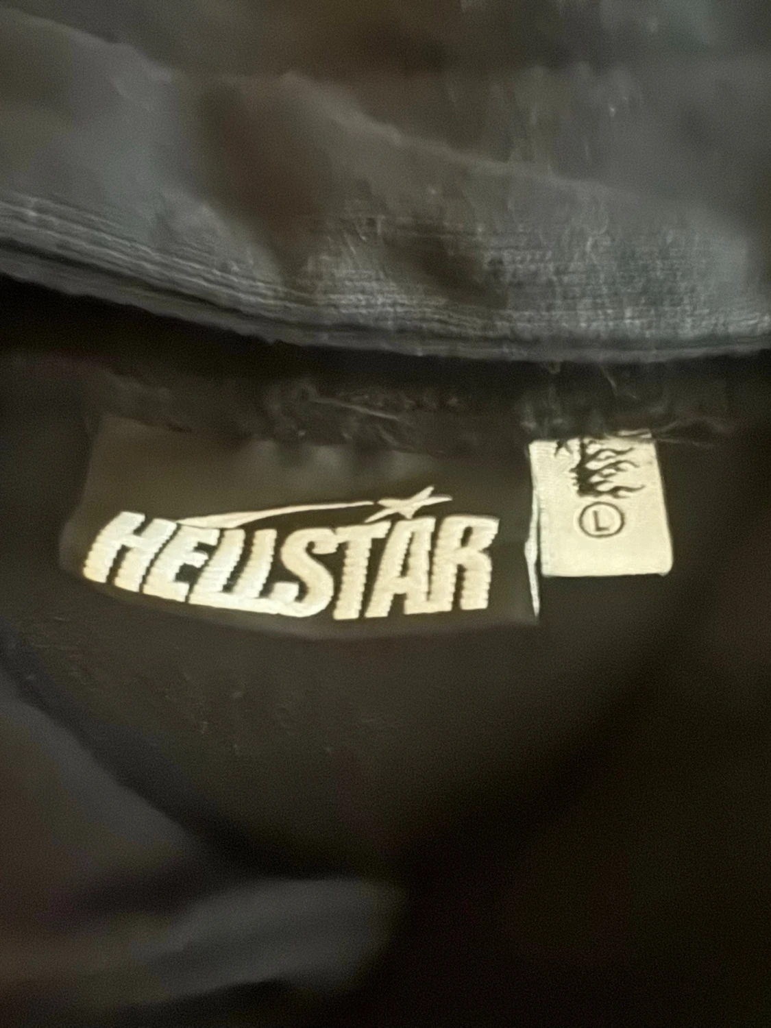 Svart hoodie Hellstar Records flames - 2