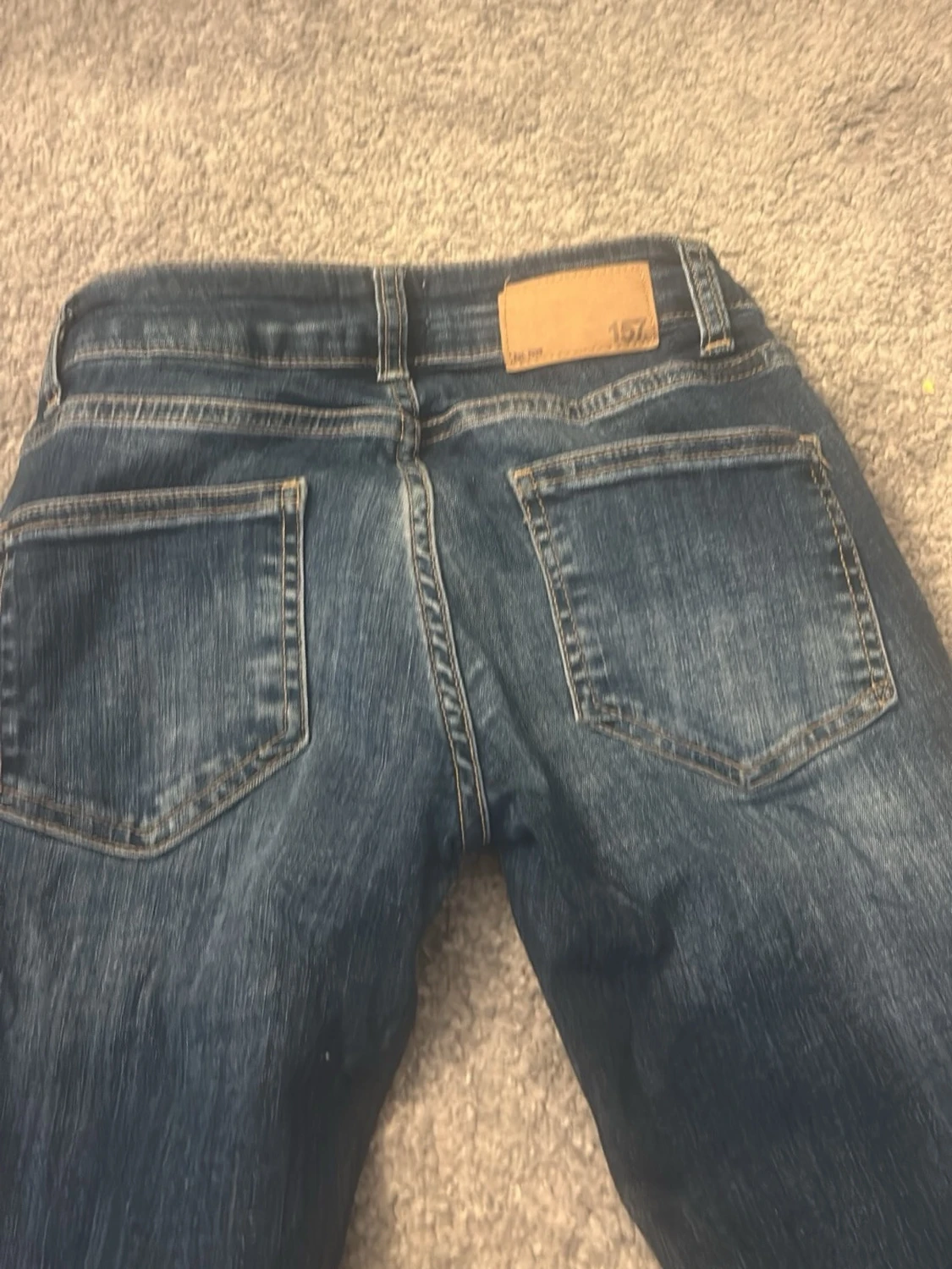 Blå bootcut jeans från 157 - 4