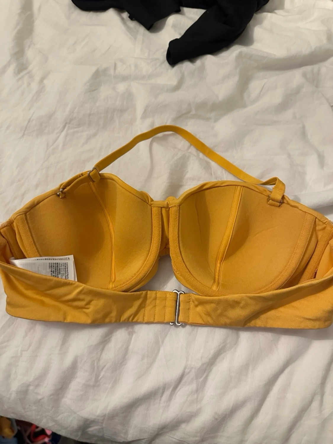 Gul bandeau bikiniöverdel - 1