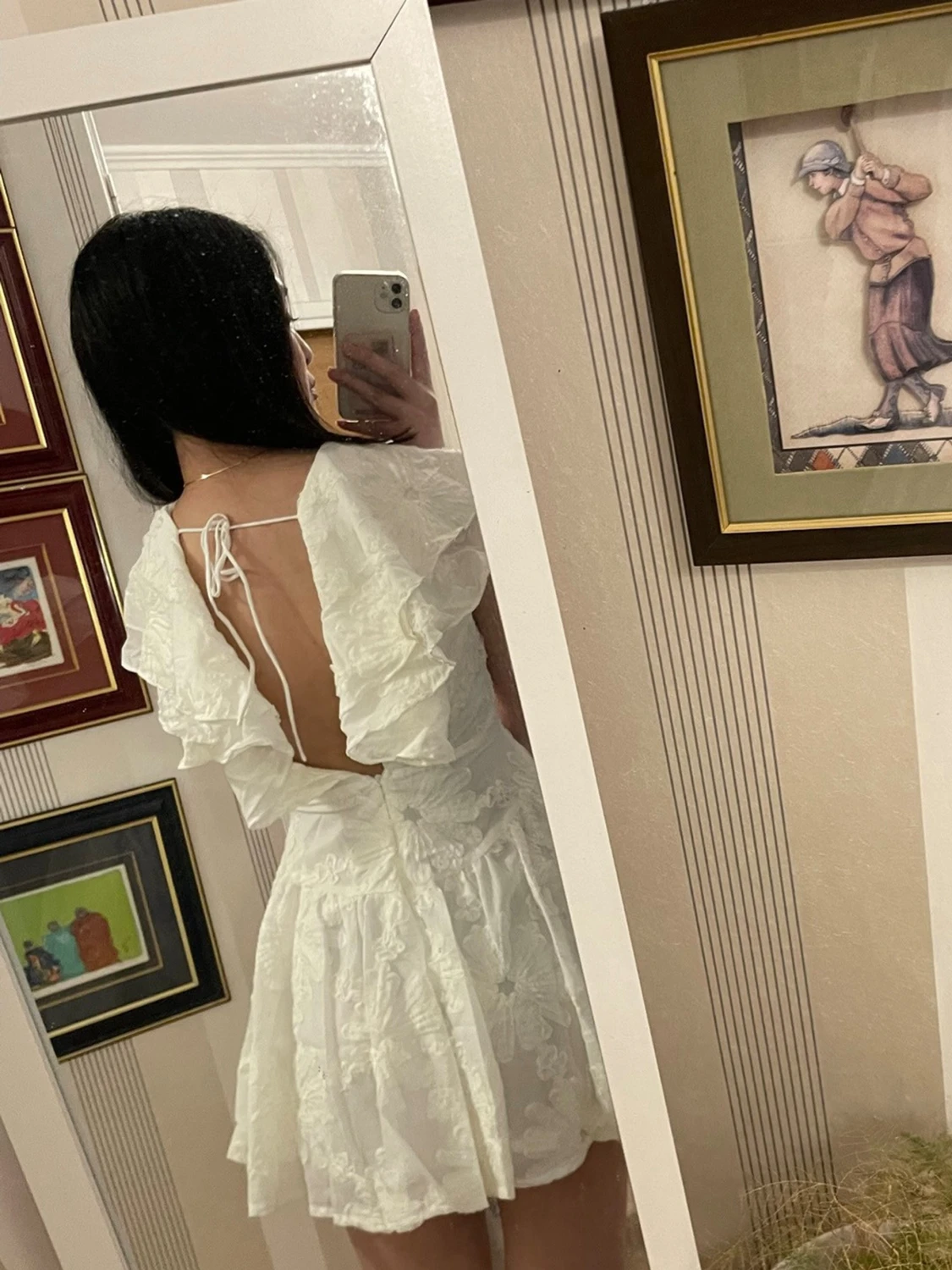 vit studentklänning  - 3