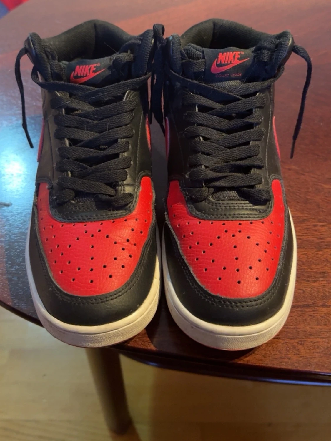 Nike svart-röda high sneakers - 2
