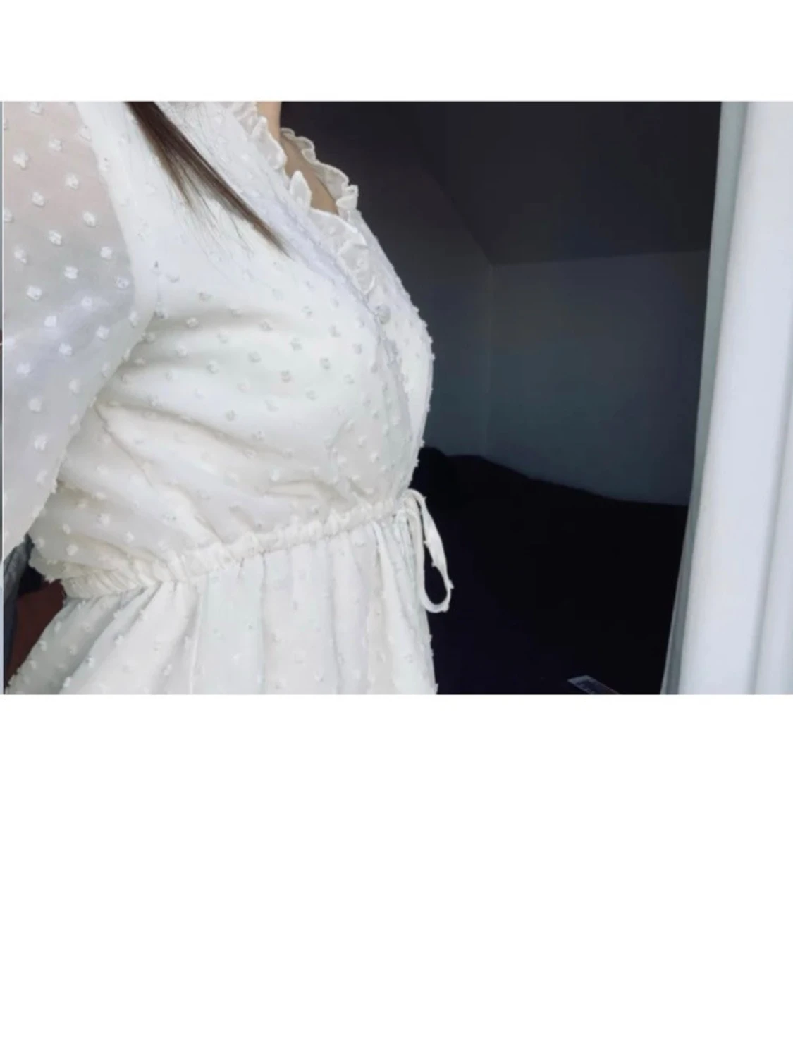 Vit blus med knappar från Shein - 2