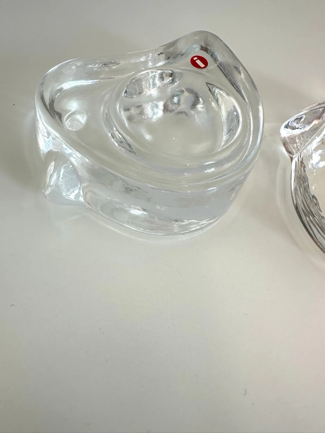 Iittala - 2 äggkoppar i glas formade som fåglar - 6