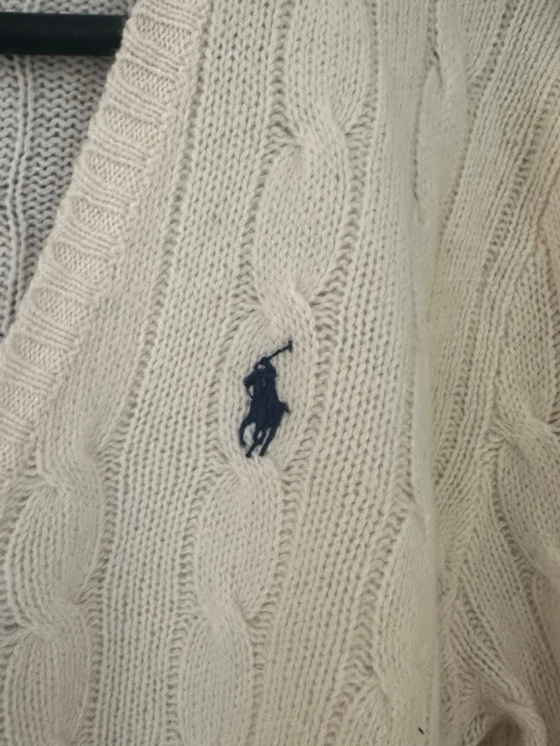 Vit kabelstickad tröja Polo Ralph Lauren - 1