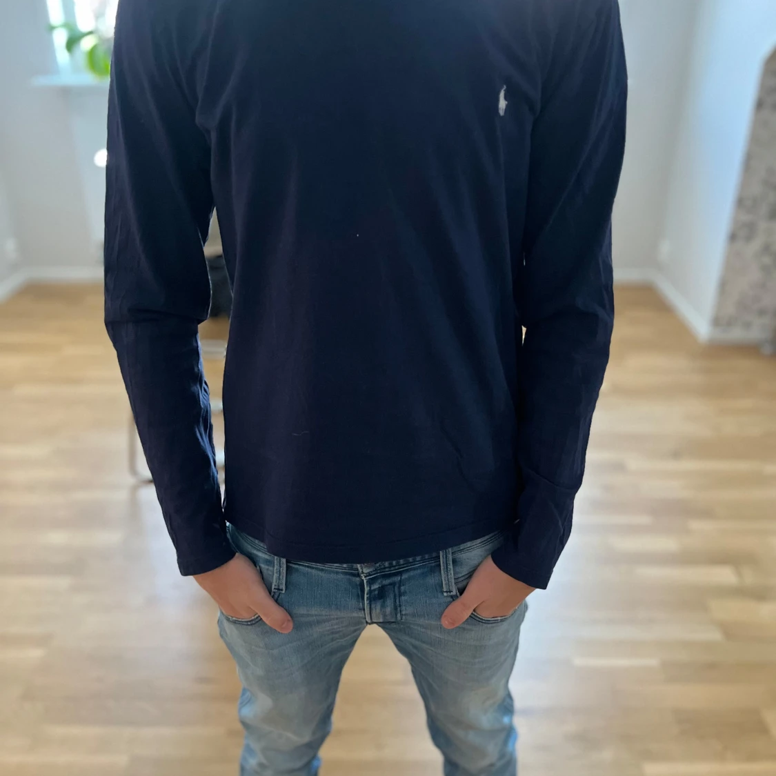 Blå långärmad Ralph Lauren tröja - 2