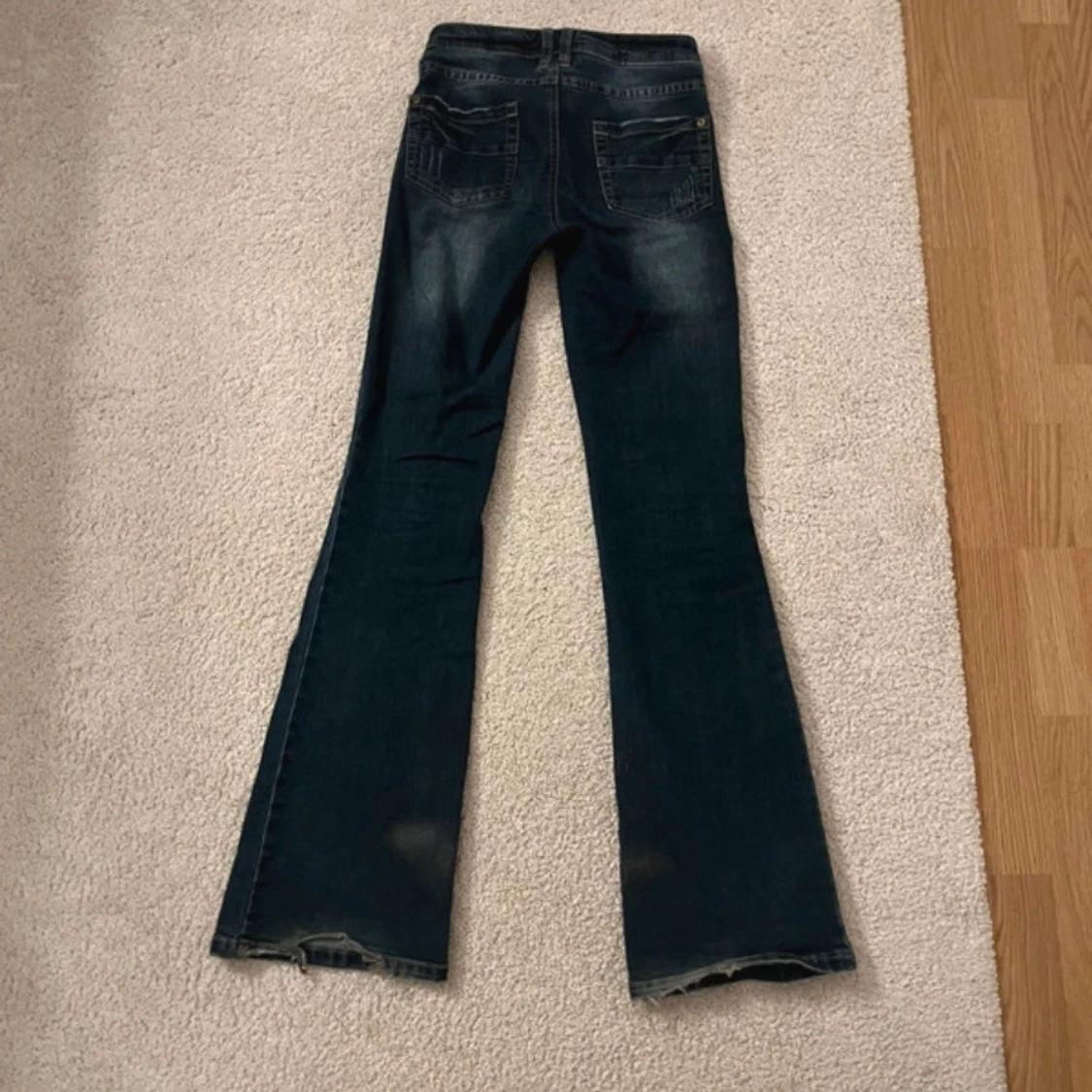 Blå bootcut jeans - 2