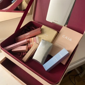 Sminkset från CAIA - Caia adventskalender 2024 säljes, det på bilden ingår. Ingenting är använt eller testat, förpackningen kan endast varit öppnad för att kolla på produkten