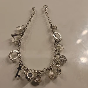 Silvrigt armband - Jättegulligt silvrigt armband men små berlocker på🤍använd några gånger men det är inga defekter🩷